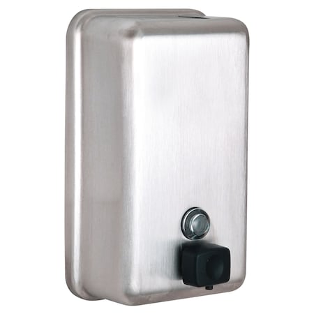 Alpine Industries 1200 ml Vertical Manual Surface-Mounted SS Liquid Soap Dispenser 423-SSB